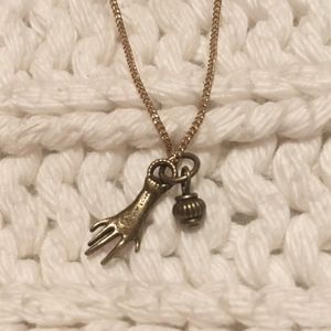 Scotch & Soda: Delicate Bronze Hand Necklace
